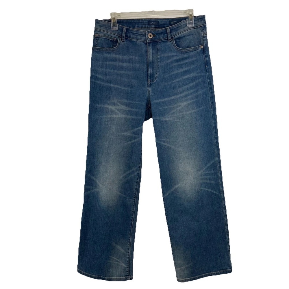 J. Jill Denim Block Island Wash High Rise Full Leg Straight Jeans Women 10P Blue